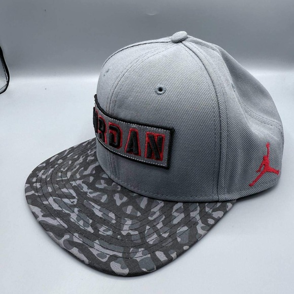 Air Jordan Hat Men Gray Black‎ Camouflage Embroidered Jumpman Snap Back Cap
